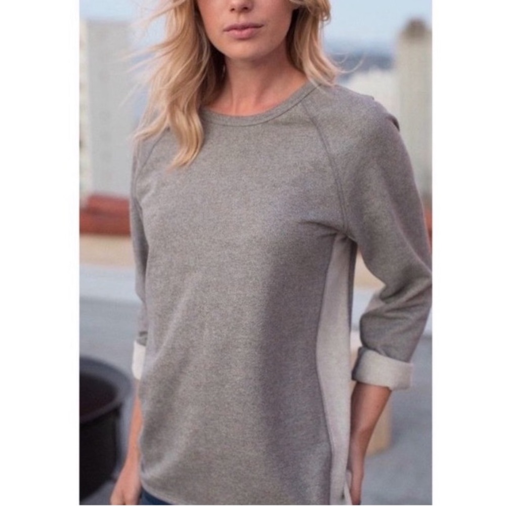 American Giant Gray Long Sleeve Crewneck Shimmer City Sweatshirt Size XS